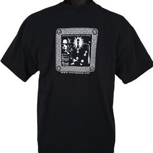 Vintage Angus Mohr T Shirt Mens Size Large Black Y2K Heroic Adventures Hard Rock